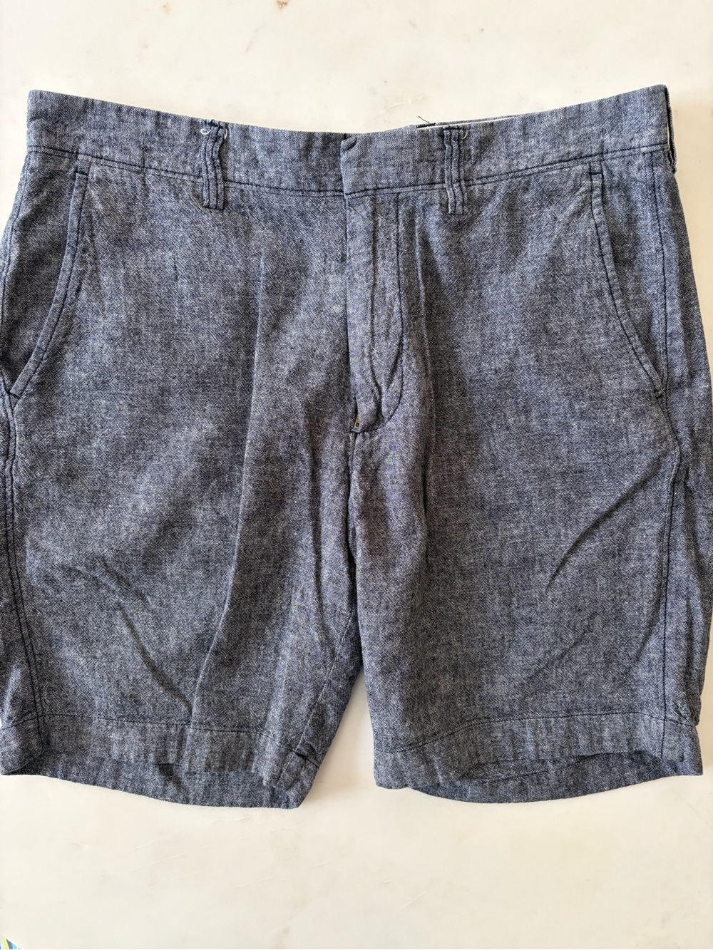 J. Crew Men's Heathered Gray Flat-Front Shorts